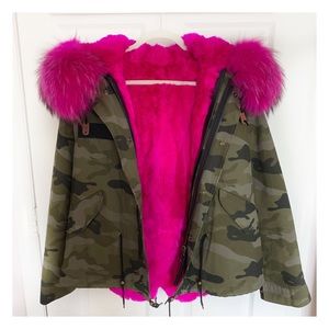 WinterJacket Fur Lined Parka Camo Warm Coat